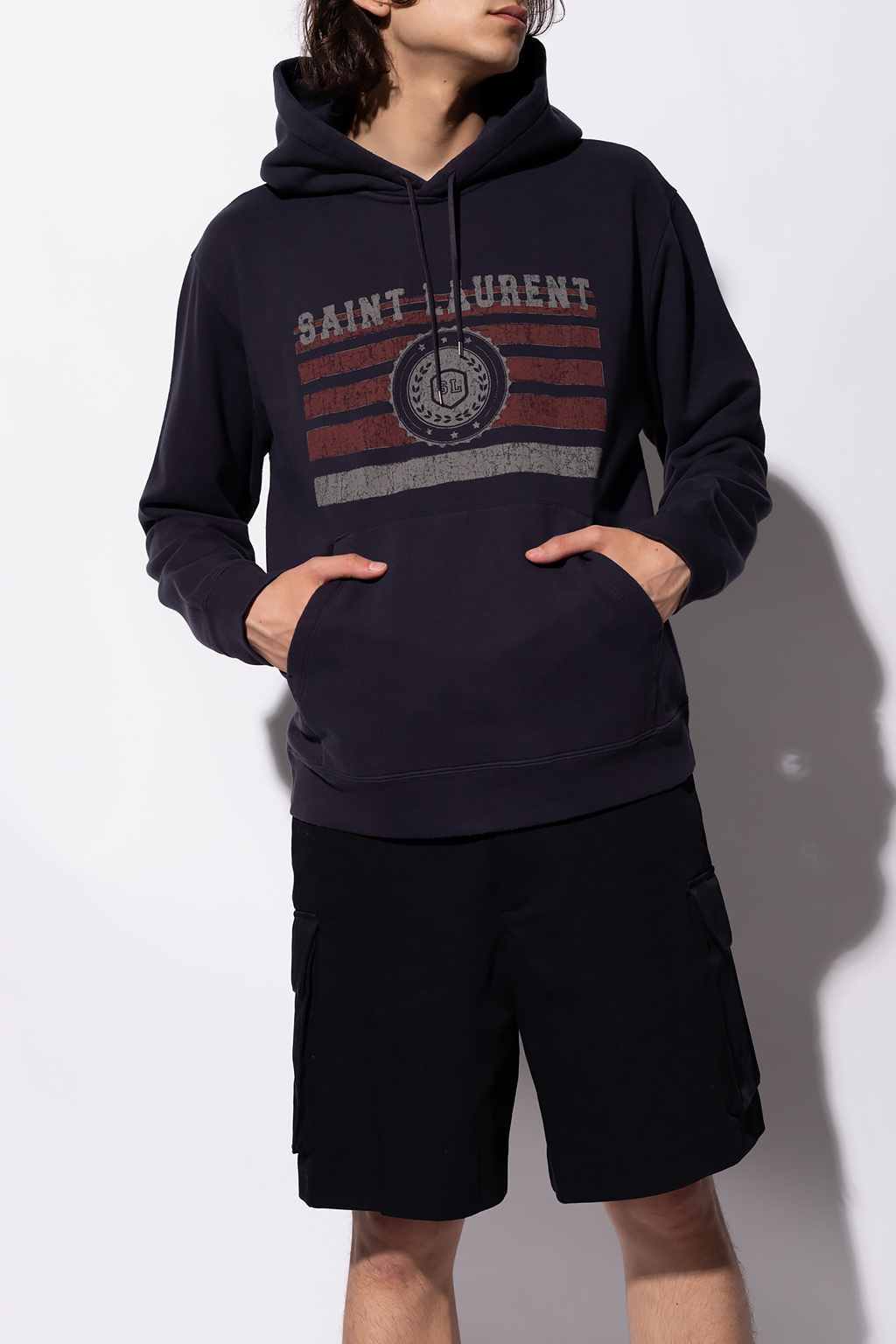 Saint Laurent Hoodie with logo | Men's Clothing | IetpShops